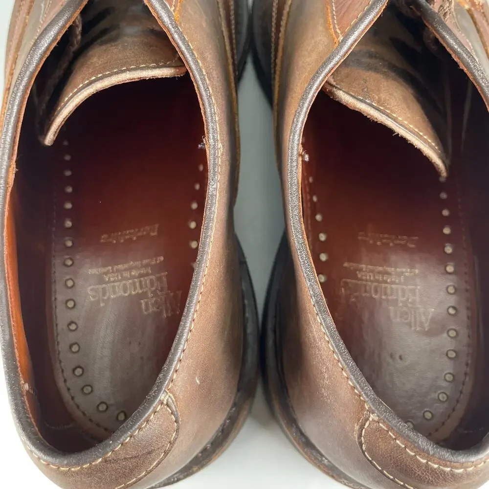 Allen Edmonds Berkshire Mens Size 8.5 3E Tan Brown Leather Oxford Dress Shoe GUC